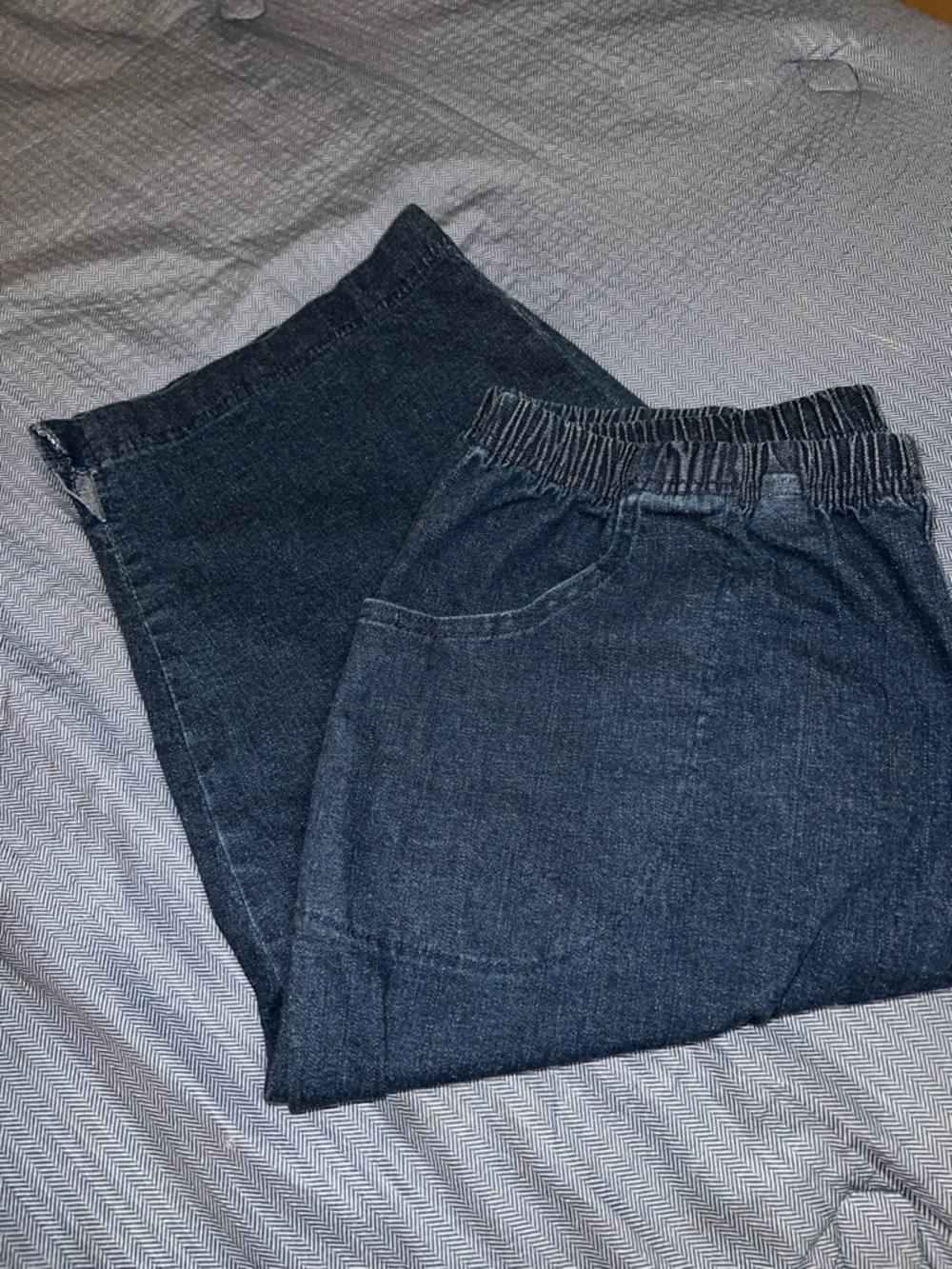 Croft & Barrow Pull On Elastic Waistband Jean Capris 2X